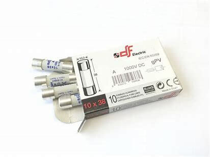 DF 491620 Fusible cilindrico para aplicaciones Fotovoltaicas  gPV, DC 10A, 1