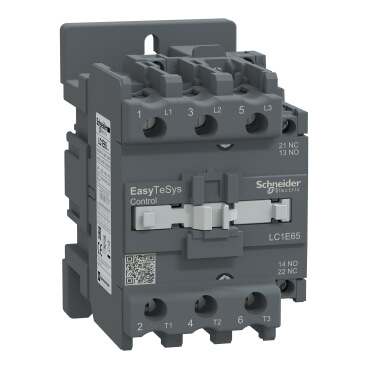 SCHNEIDER ELECTRIC LC1E65M7 Contactor Magnético EasyPack TVS 3P, Cat AC3, In=65A, 220/2