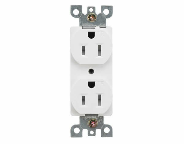 BAREP YGB-045 Tomacorriente doble de empotrar 125V. 15A 2P+T, redondeado